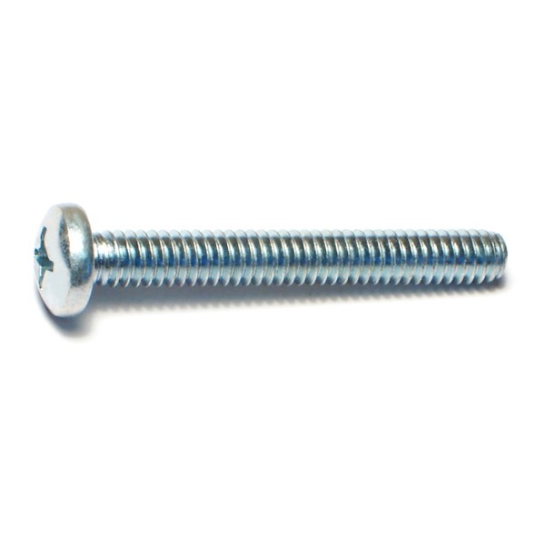 Midwest Fastener 1/4"-20 x 2 in Phillips Pan Machine Screw, Zinc Plated Steel, 100 PK 07364